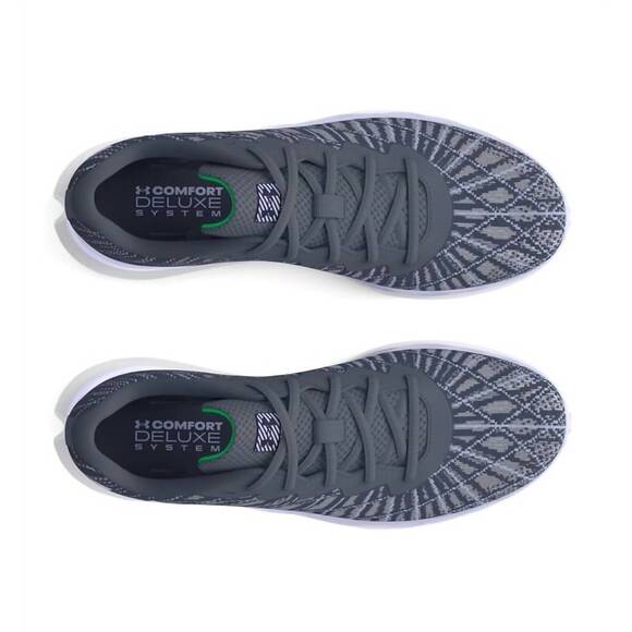 NEW UNDER ARMOUR women's charged breeze 2 visual cushioning shoes in downpour gr - Picture 3 of 4